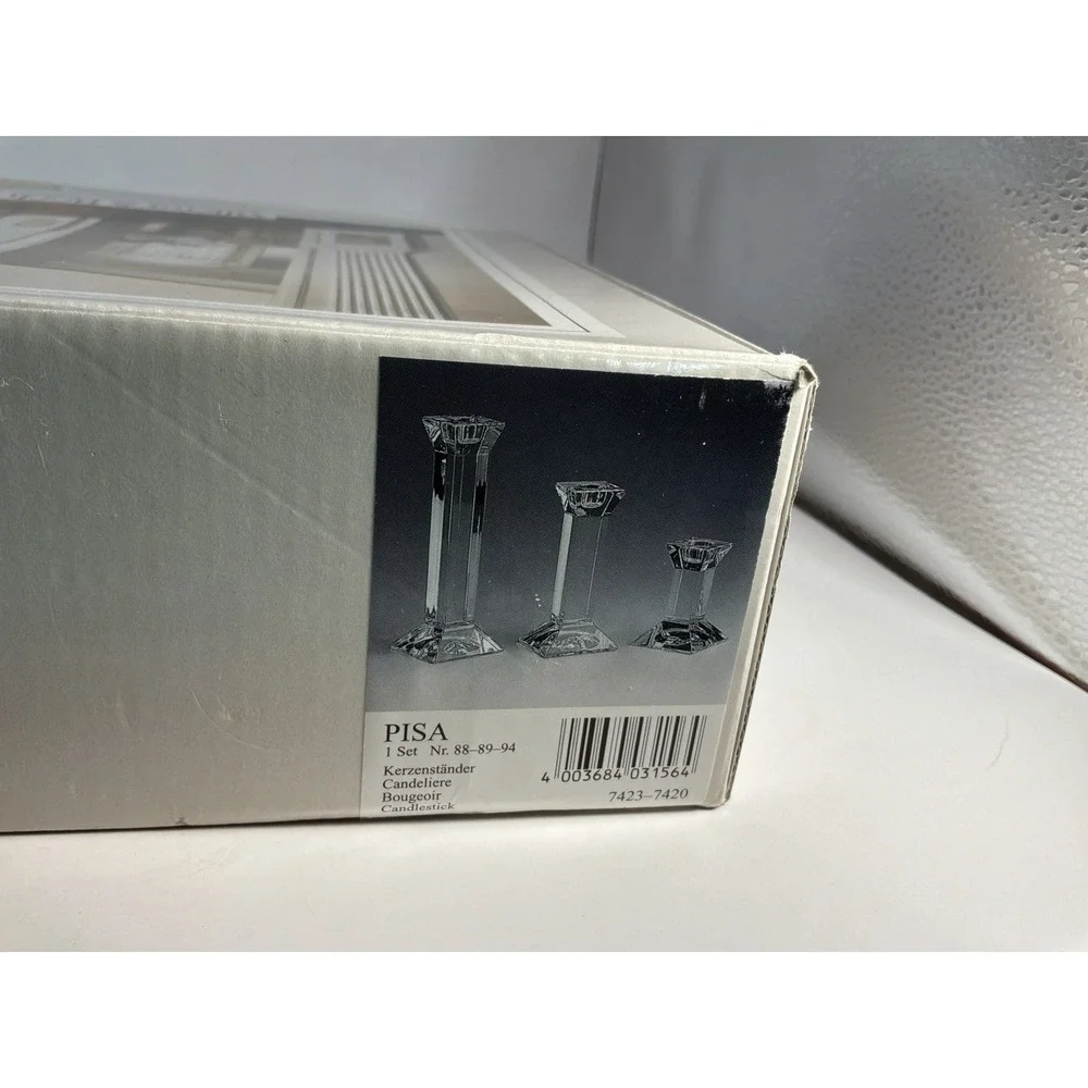 Villeroy & Boch Lead‎ Crystal Candlesticks Made In Germany Set Of 3